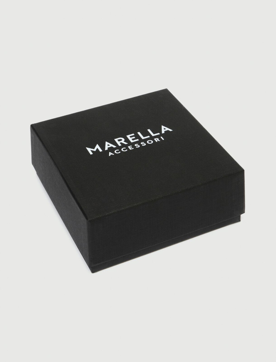 cintura con fibbia dipinta - nera