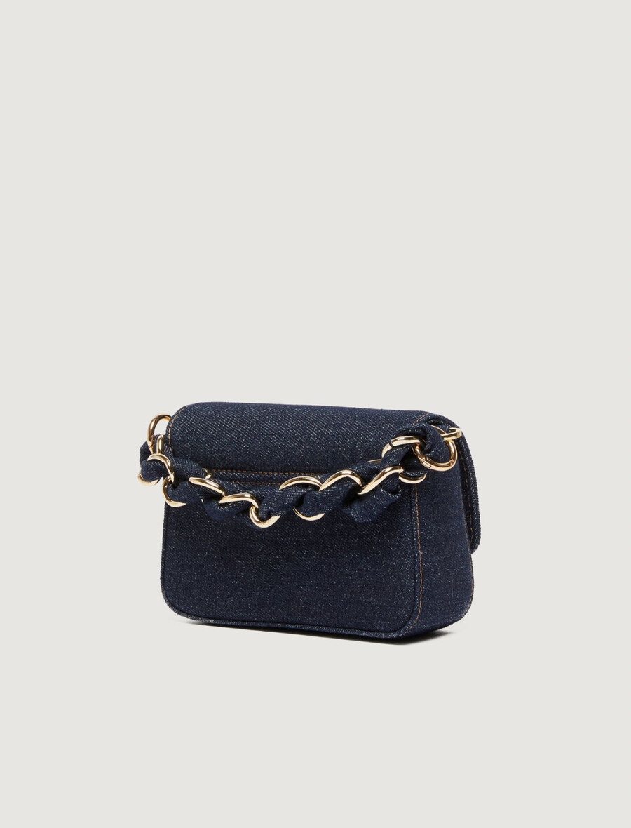 borsa piccola in denim le muse - navy