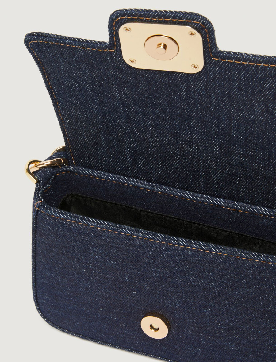 borsa piccola in denim le muse - navy
