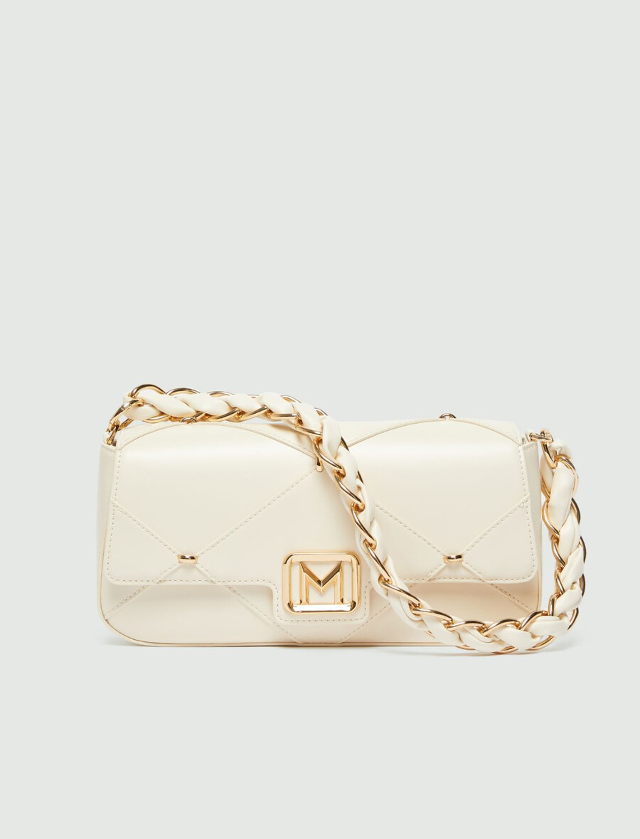 borsa media le muse con motivo a rombi - avorio