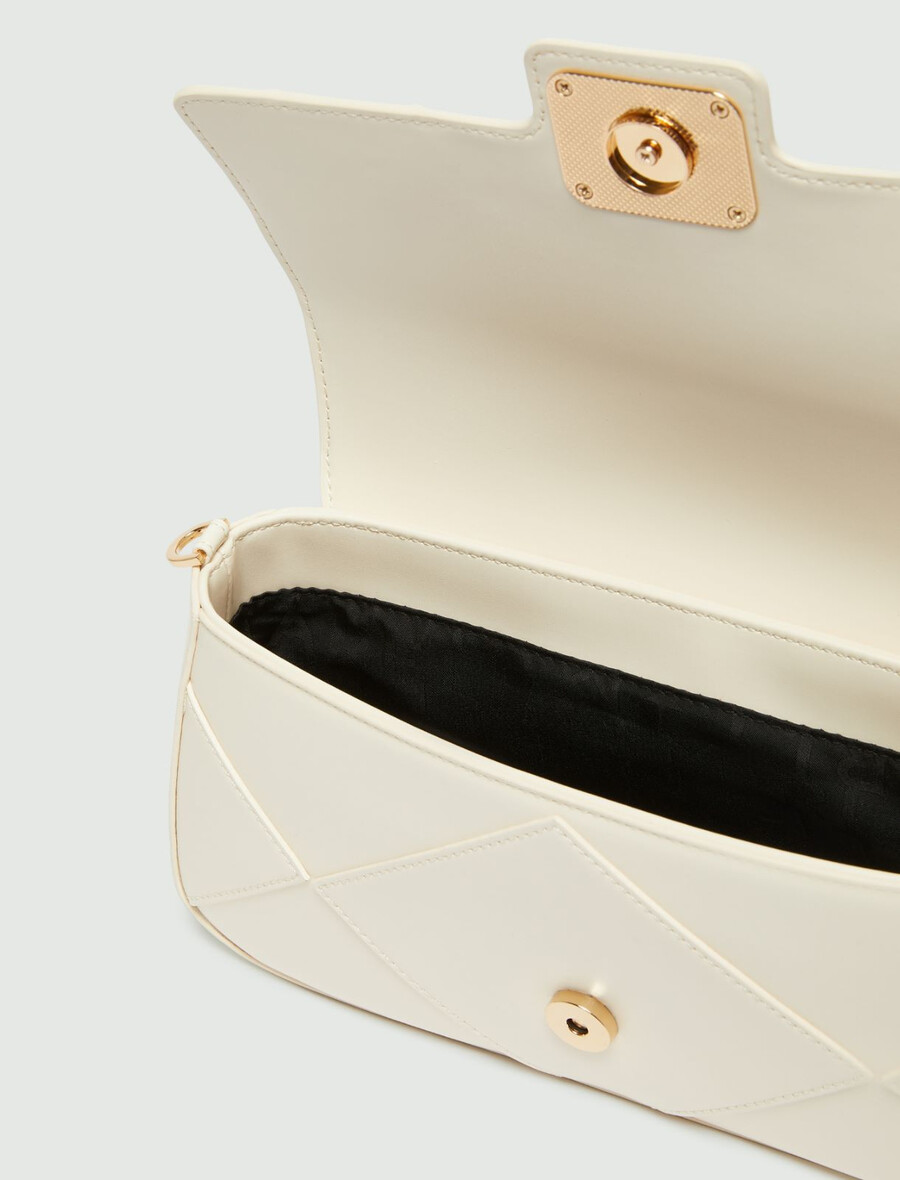 borsa media le muse con motivo a rombi - avorio