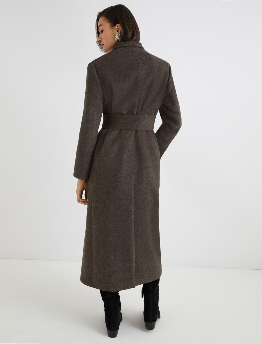 cappotto monopetto - marrone