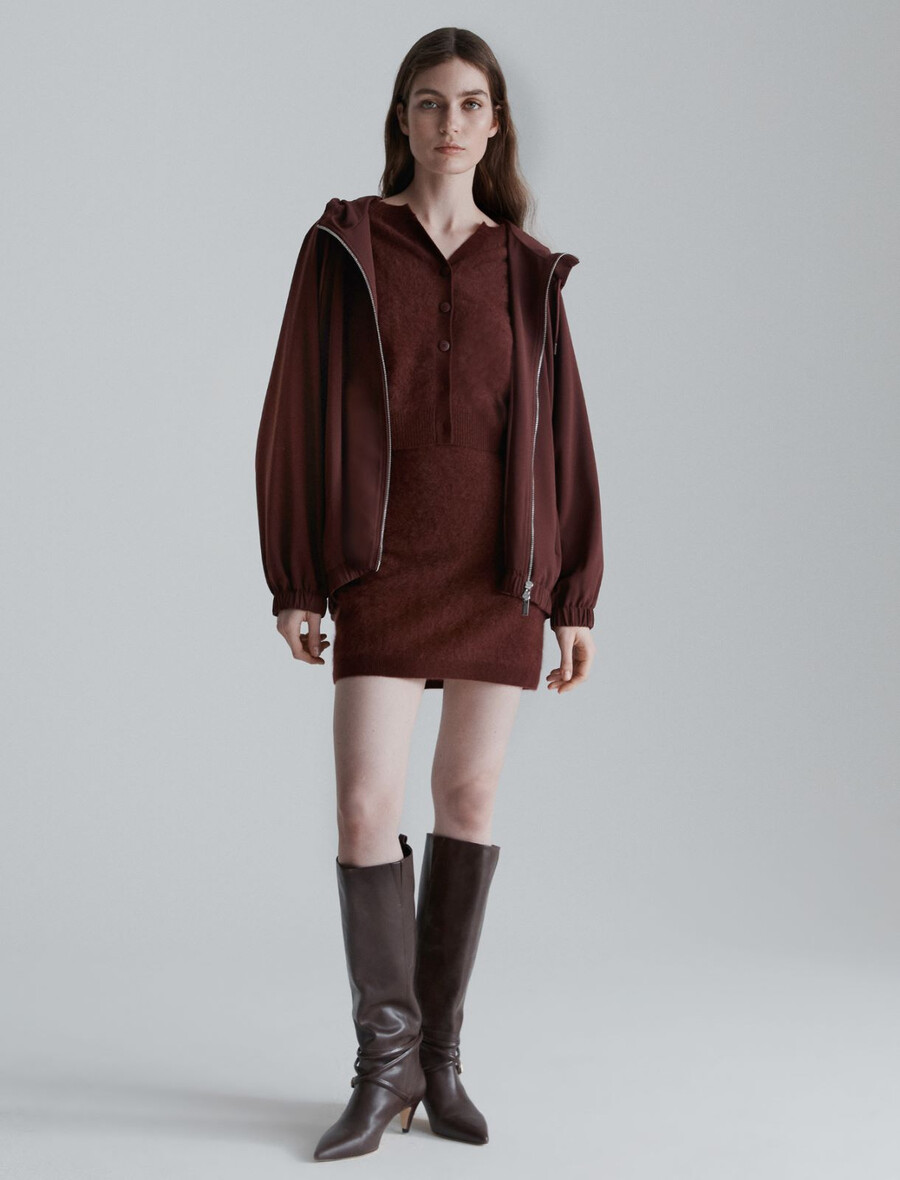 giubbotto blouson idrorepellente - bordeaux