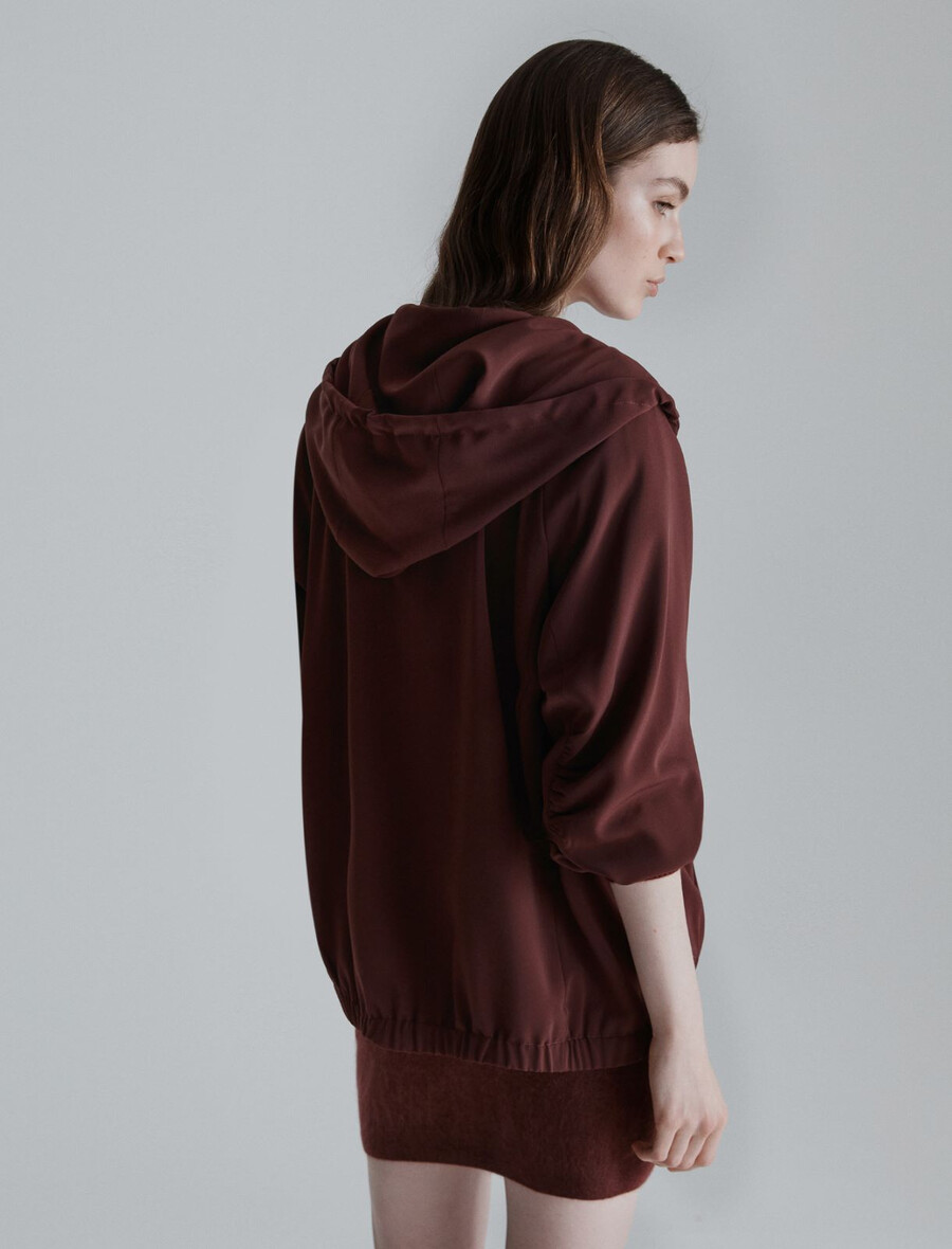 giubbotto blouson idrorepellente - bordeaux