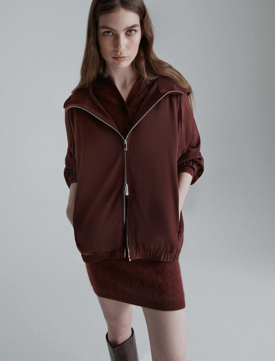 giubbotto blouson idrorepellente - bordeaux