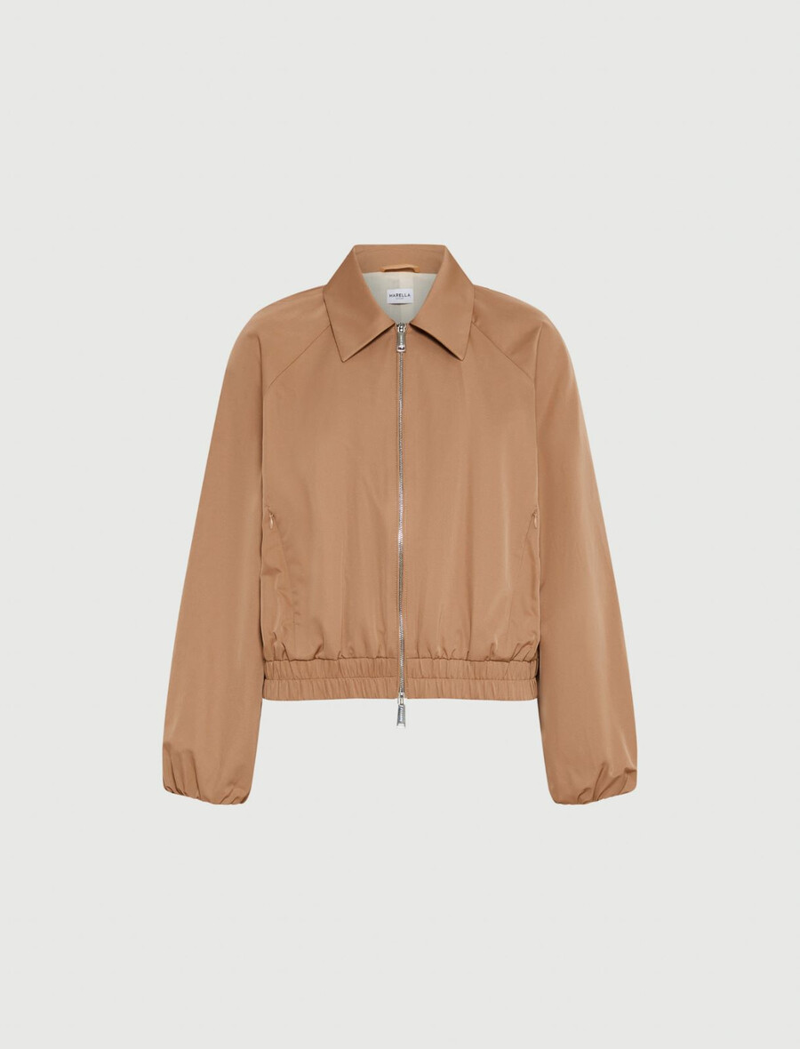 giubbotto bomber in twill idrorepellente - beige