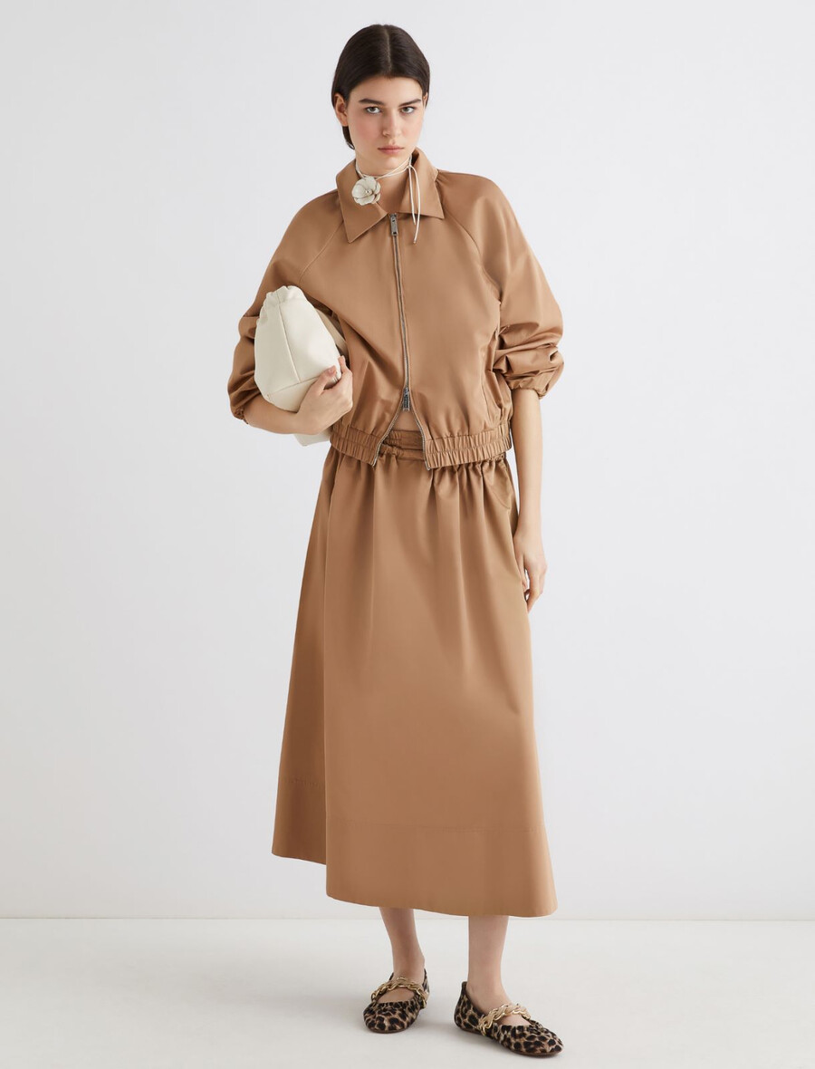 giubbotto bomber in twill idrorepellente - beige