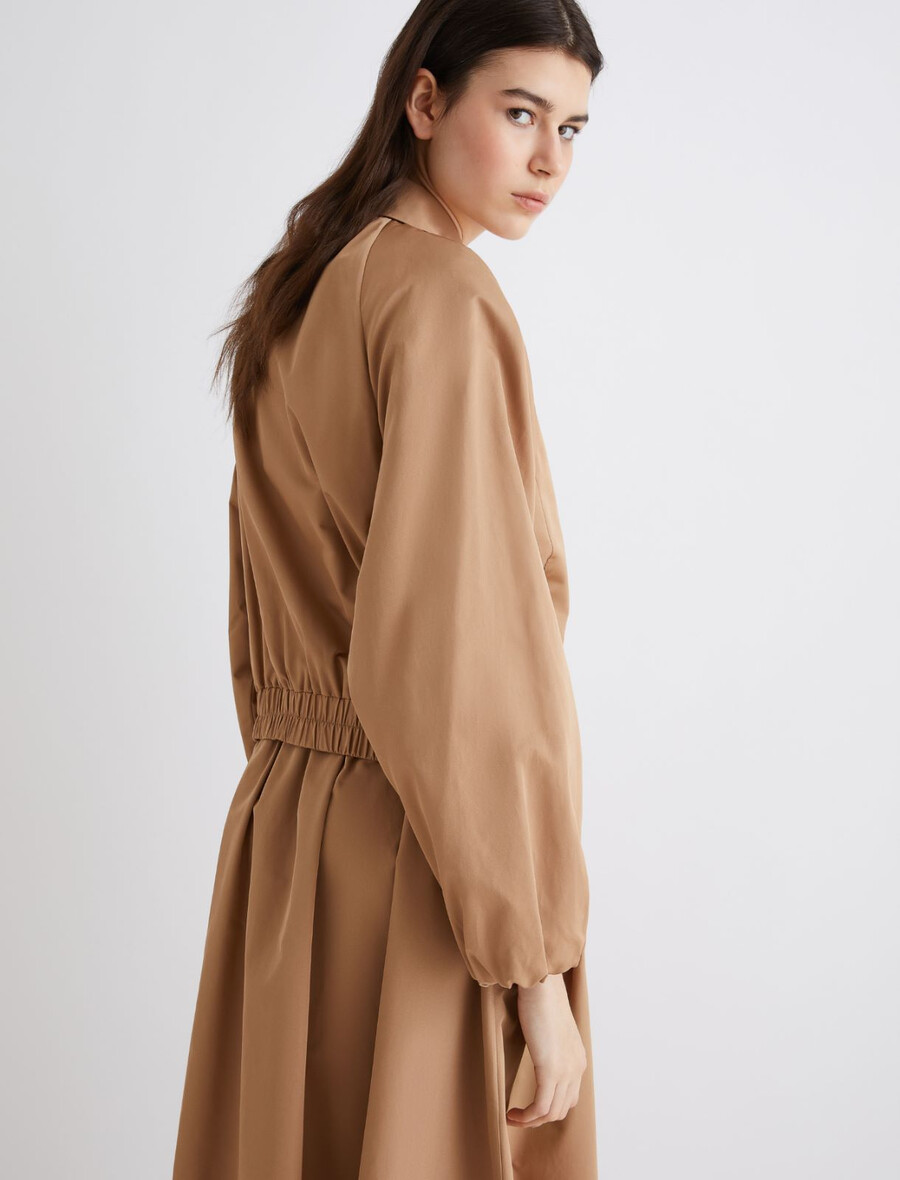 giubbotto bomber in twill idrorepellente - beige