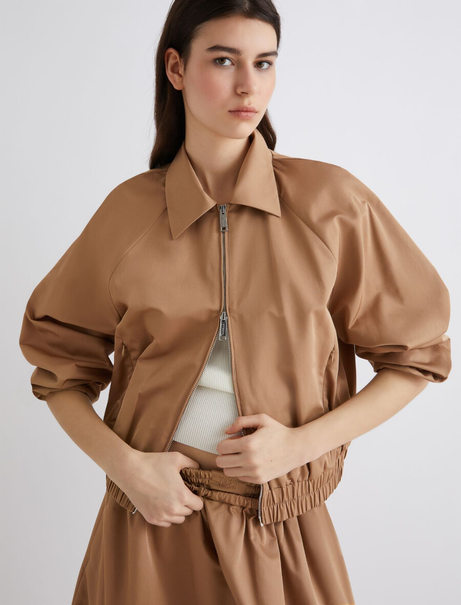 giubbotto bomber in twill idrorepellente - beige