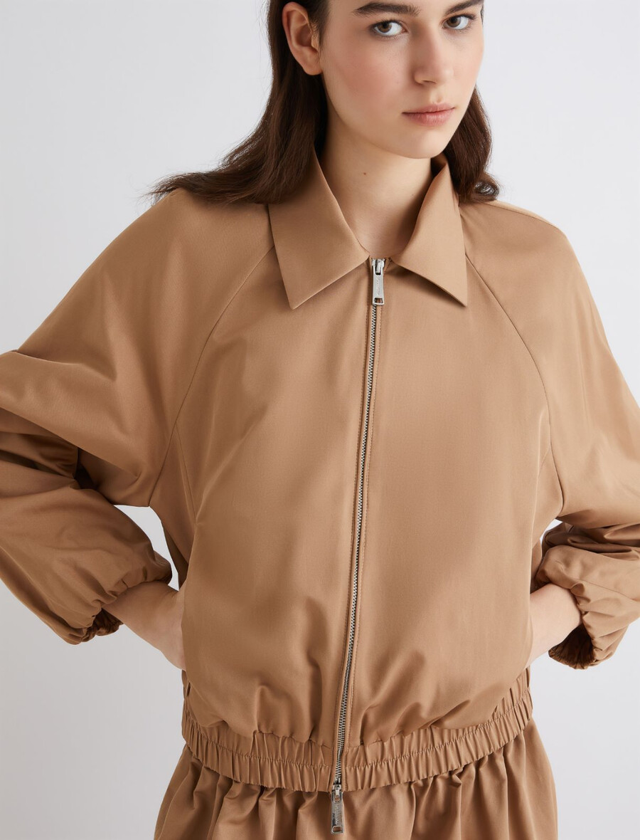 giubbotto bomber in twill idrorepellente - beige