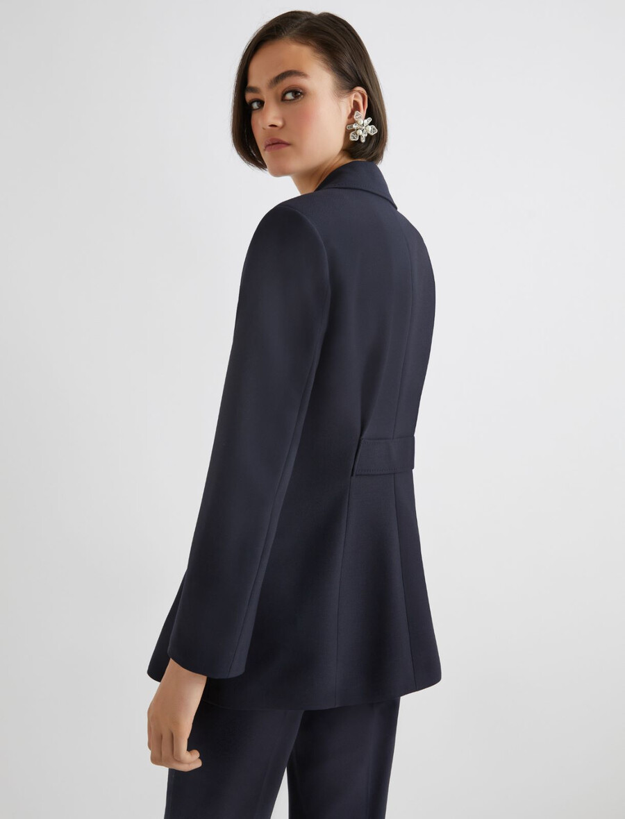 giacca con dettaglio a mezza cintura - navy
