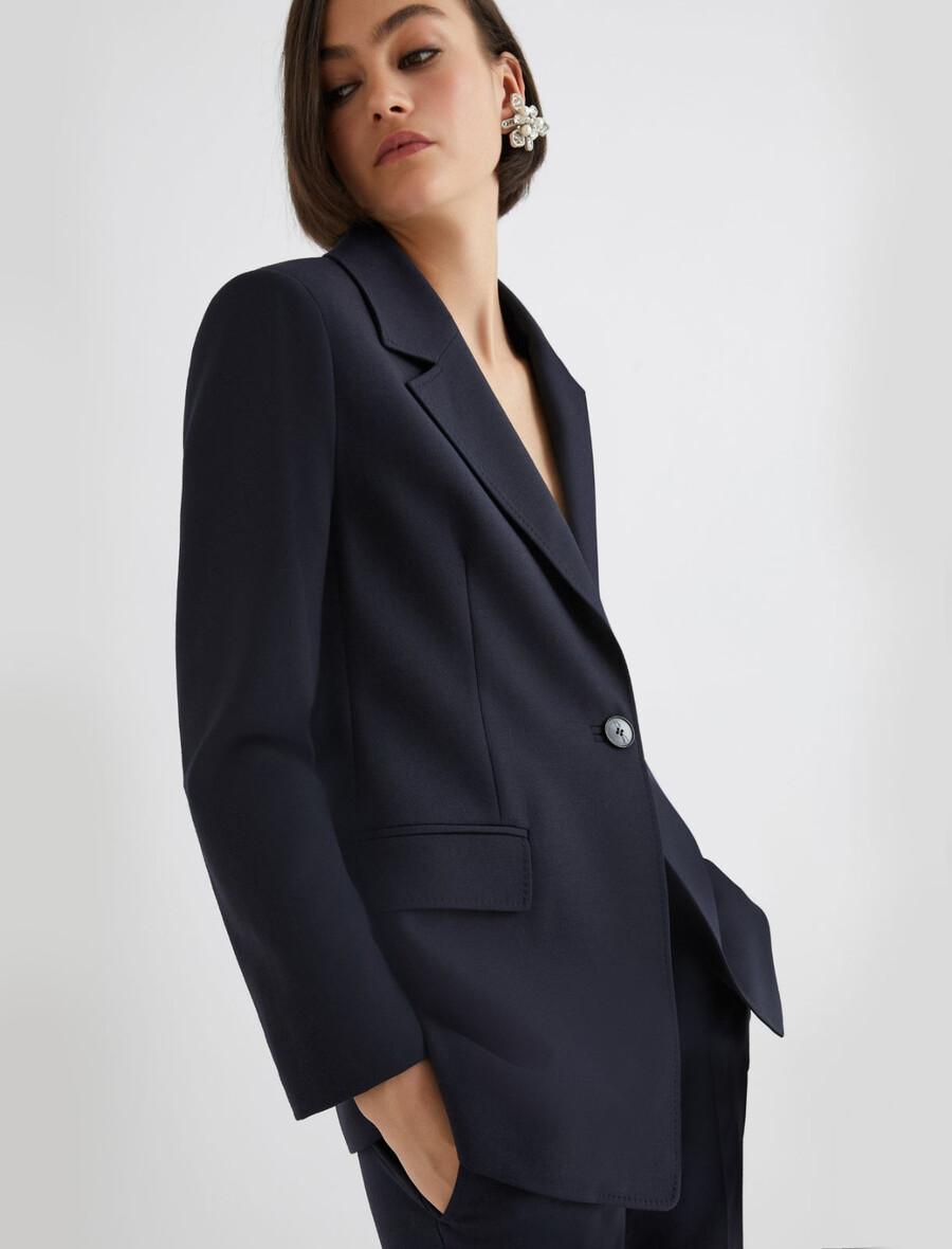 giacca con dettaglio a mezza cintura - navy