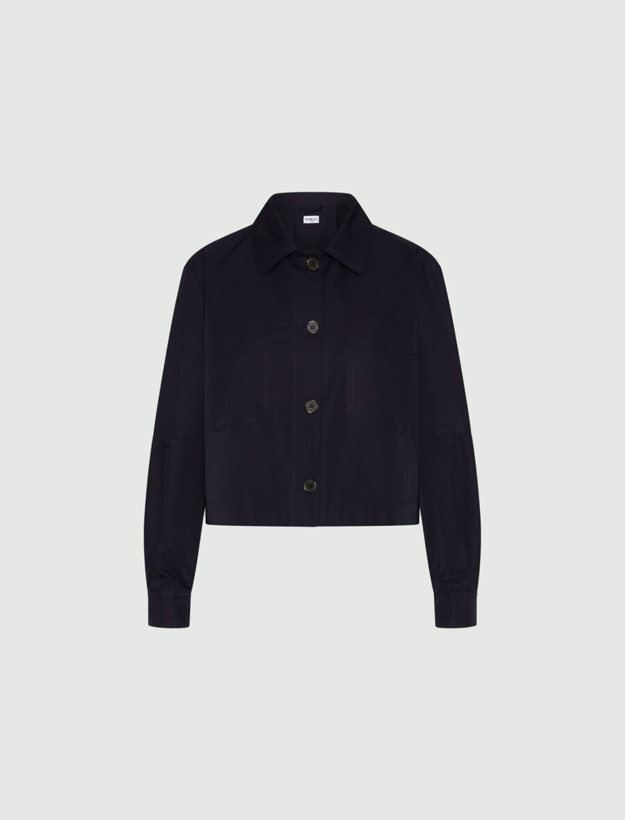 giacca in twill idrorepellente - navy