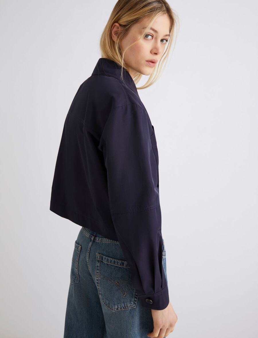giacca in twill idrorepellente - navy