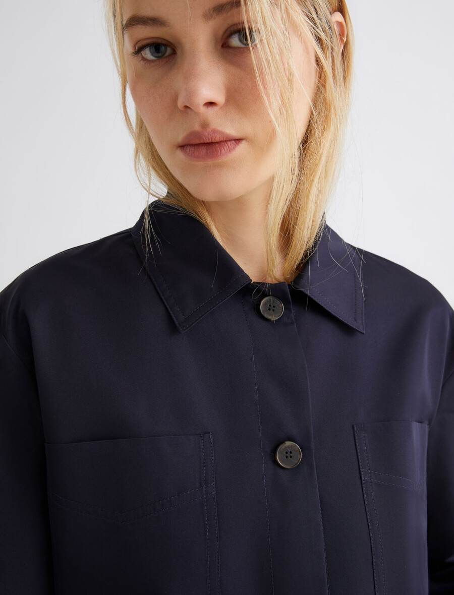 giacca in twill idrorepellente - navy