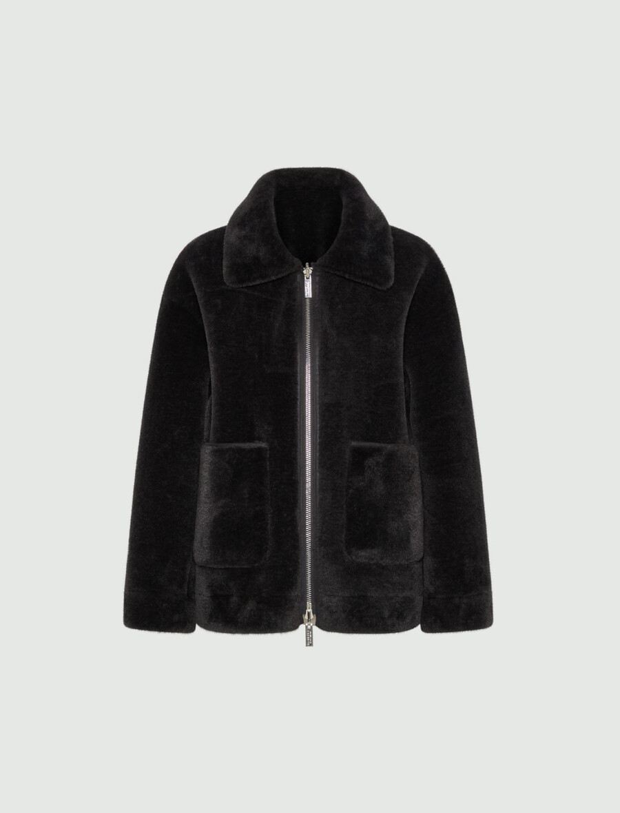 giacca reversibile cocoon-fit - grigio scuro