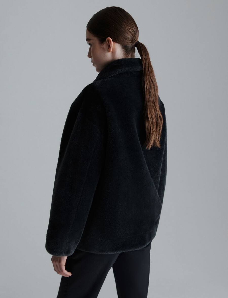 giacca reversibile cocoon-fit - grigio scuro