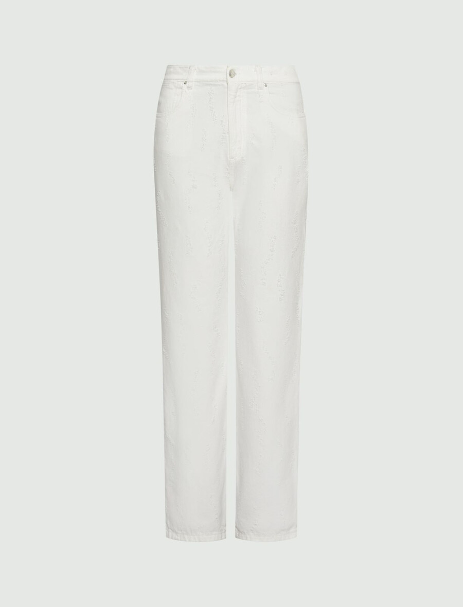 jeans in denim dritto - bianco