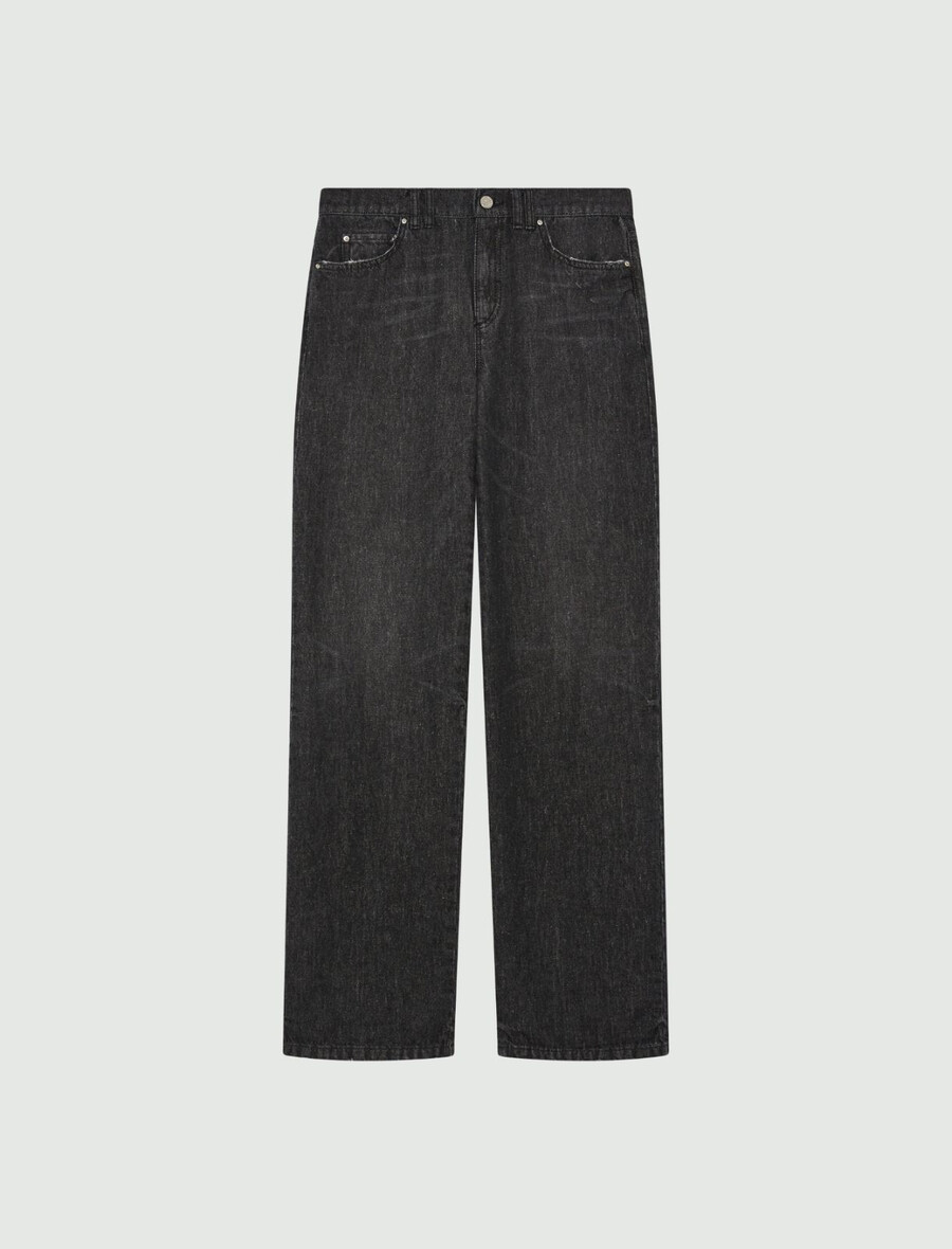 jeans dritti - nero
