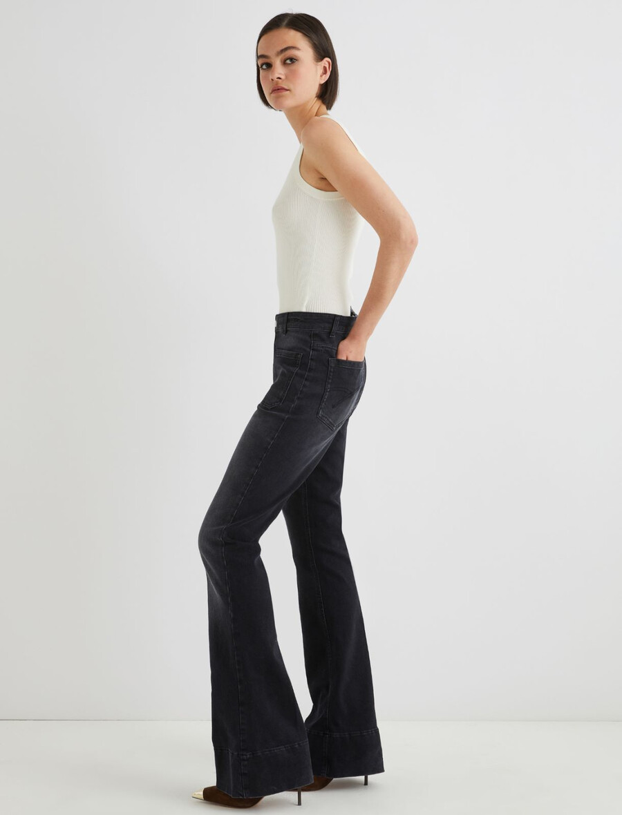 jeans bootcut - nero