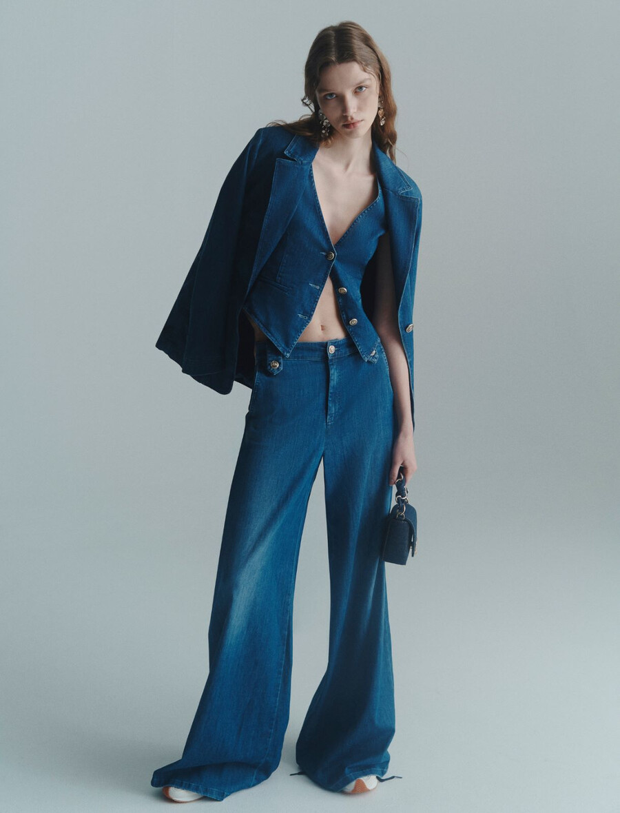 jeans palazzo - blue jeans