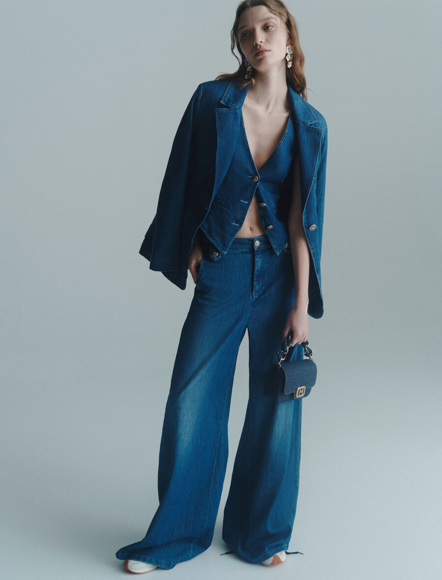 jeans palazzo - blue jeans