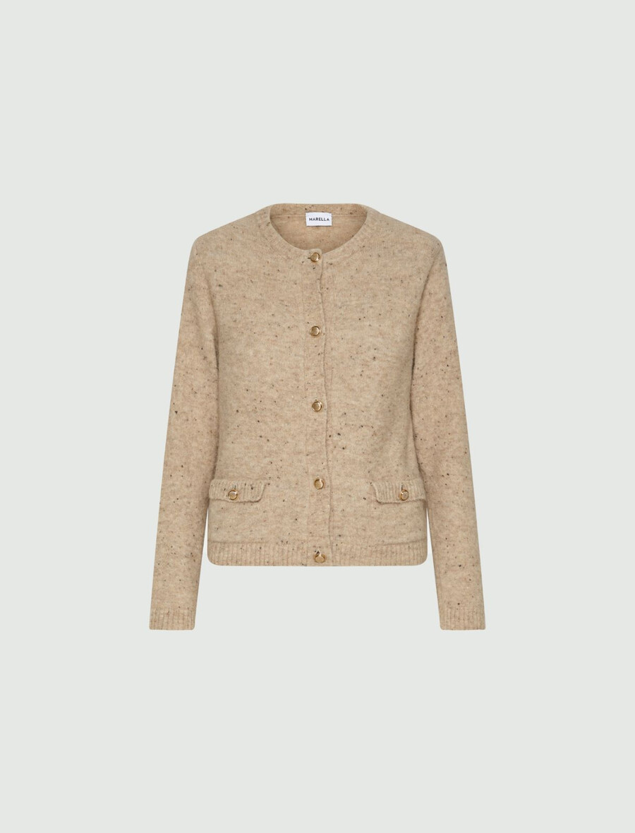 cardigan con tasche - cammello