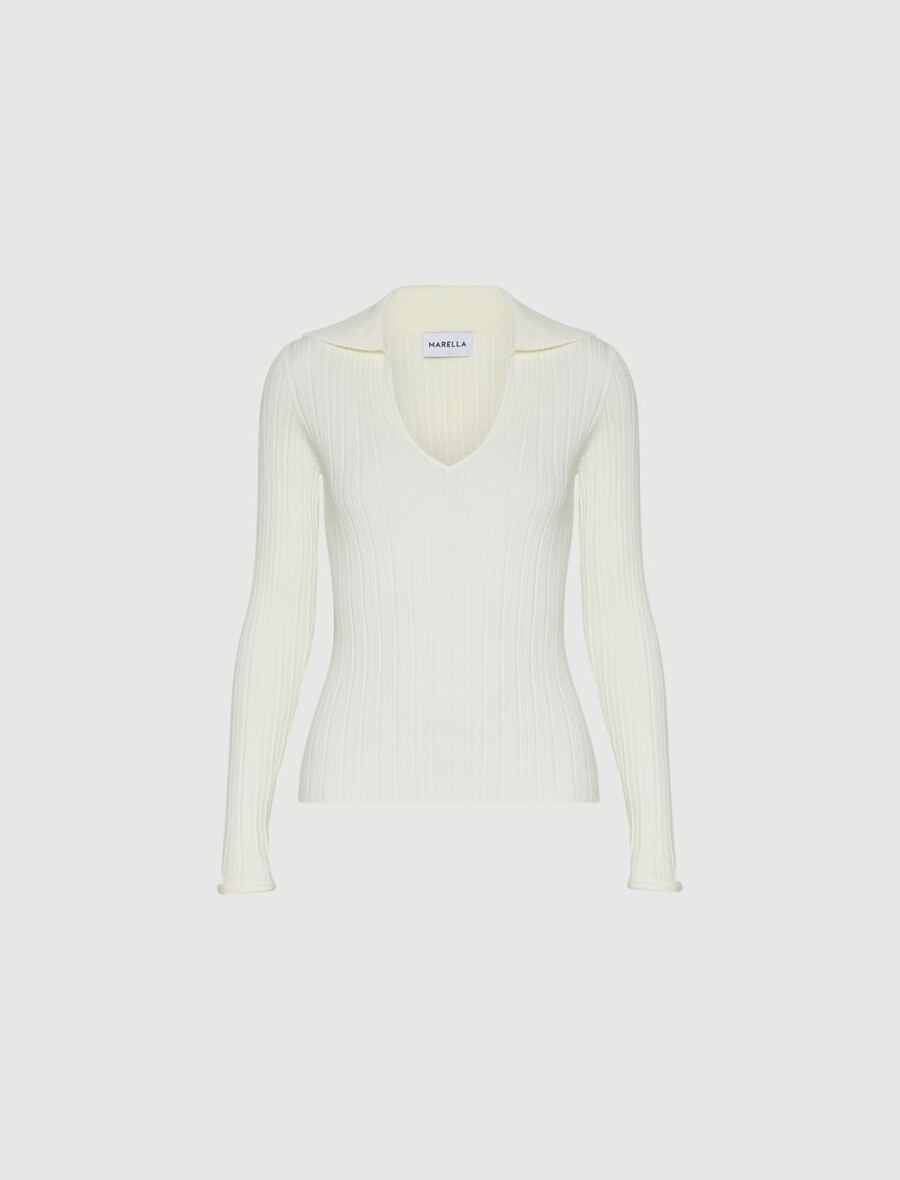 maglione in viscosa - bianco