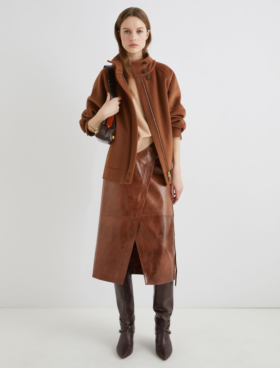 maglione a collo alto in cashmere - powder