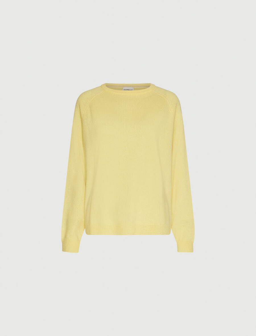 maglione in puro cashmere - banana
