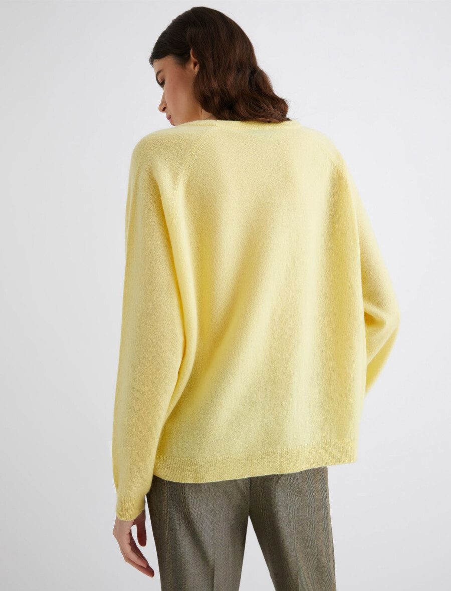 maglione in puro cashmere - banana