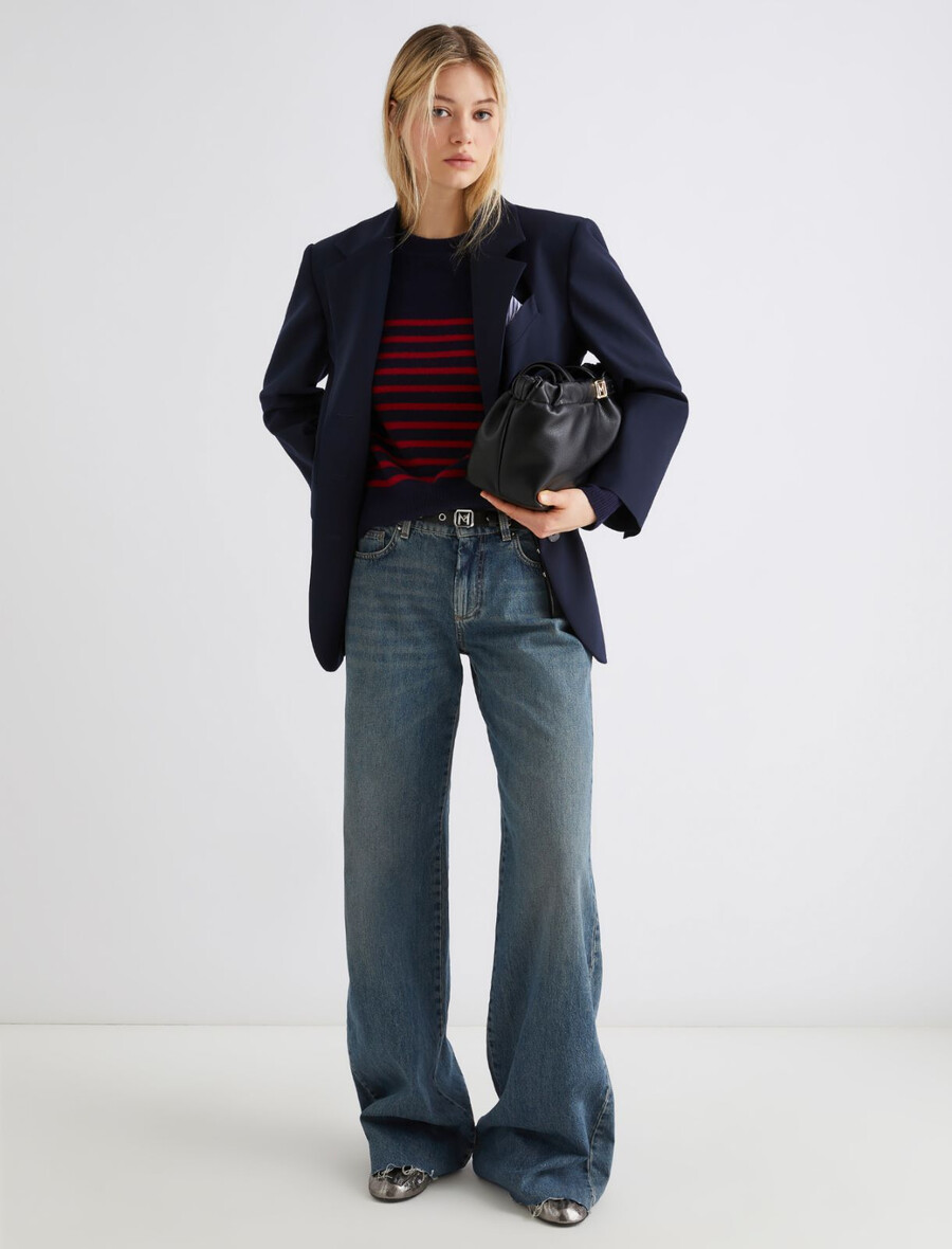 maglione in lana e cashmere - navy