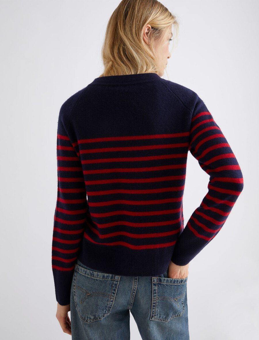 maglione in lana e cashmere - navy