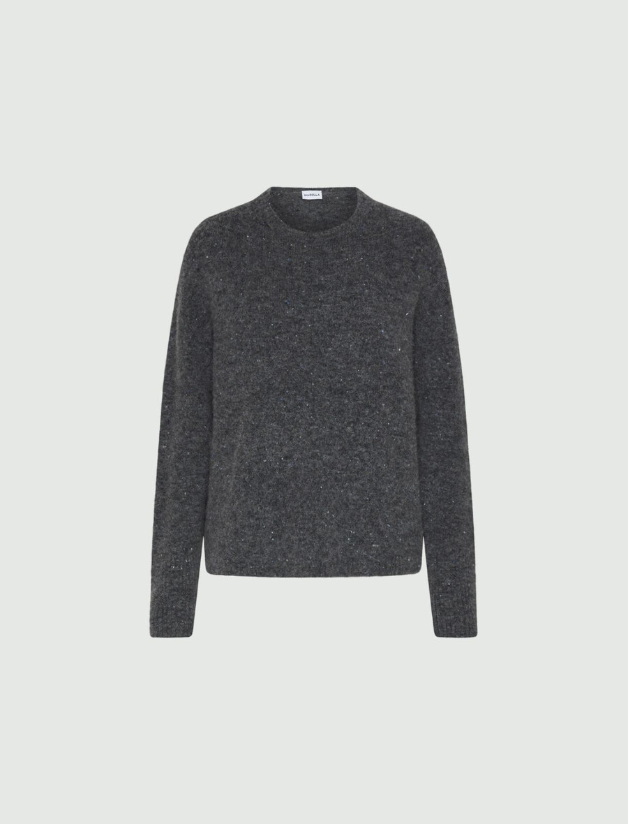 maglione in filato nodoso - grigio
