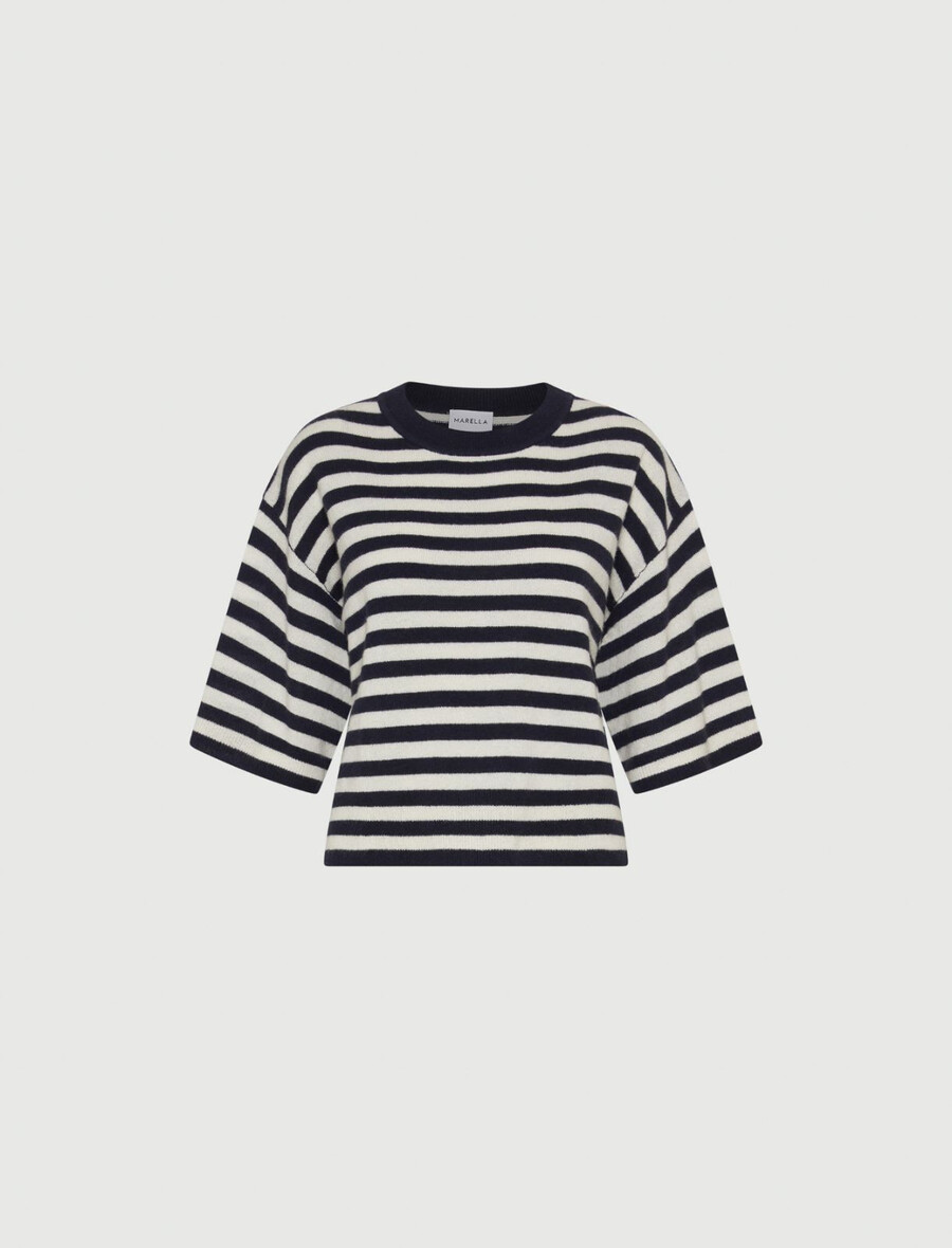 maglione girocollo in cashmere - navy