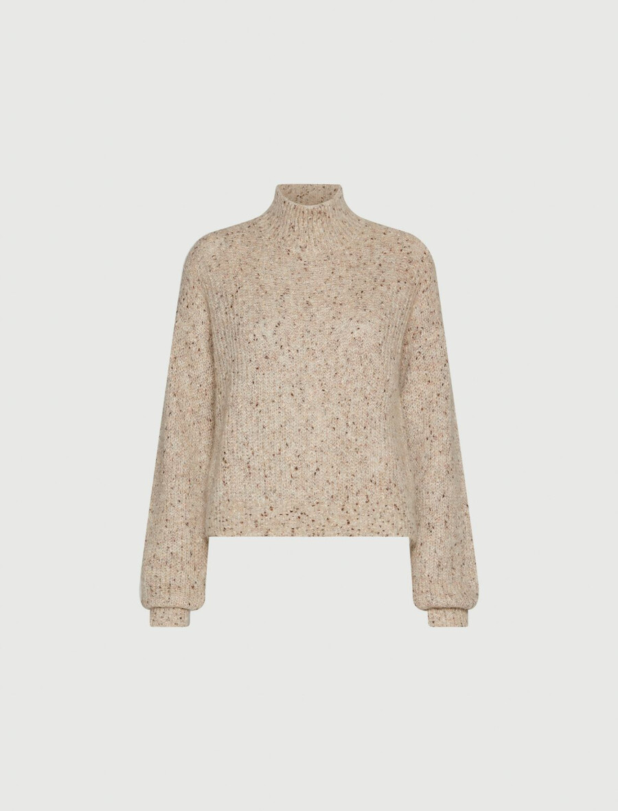 maglione in mohair e alpaca - avorio