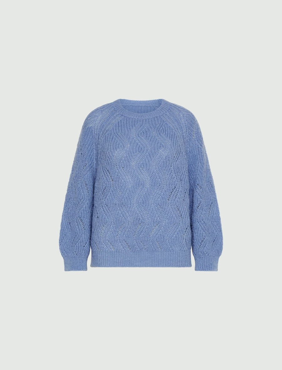 maglione in misto alpaca - azzurro chiaro