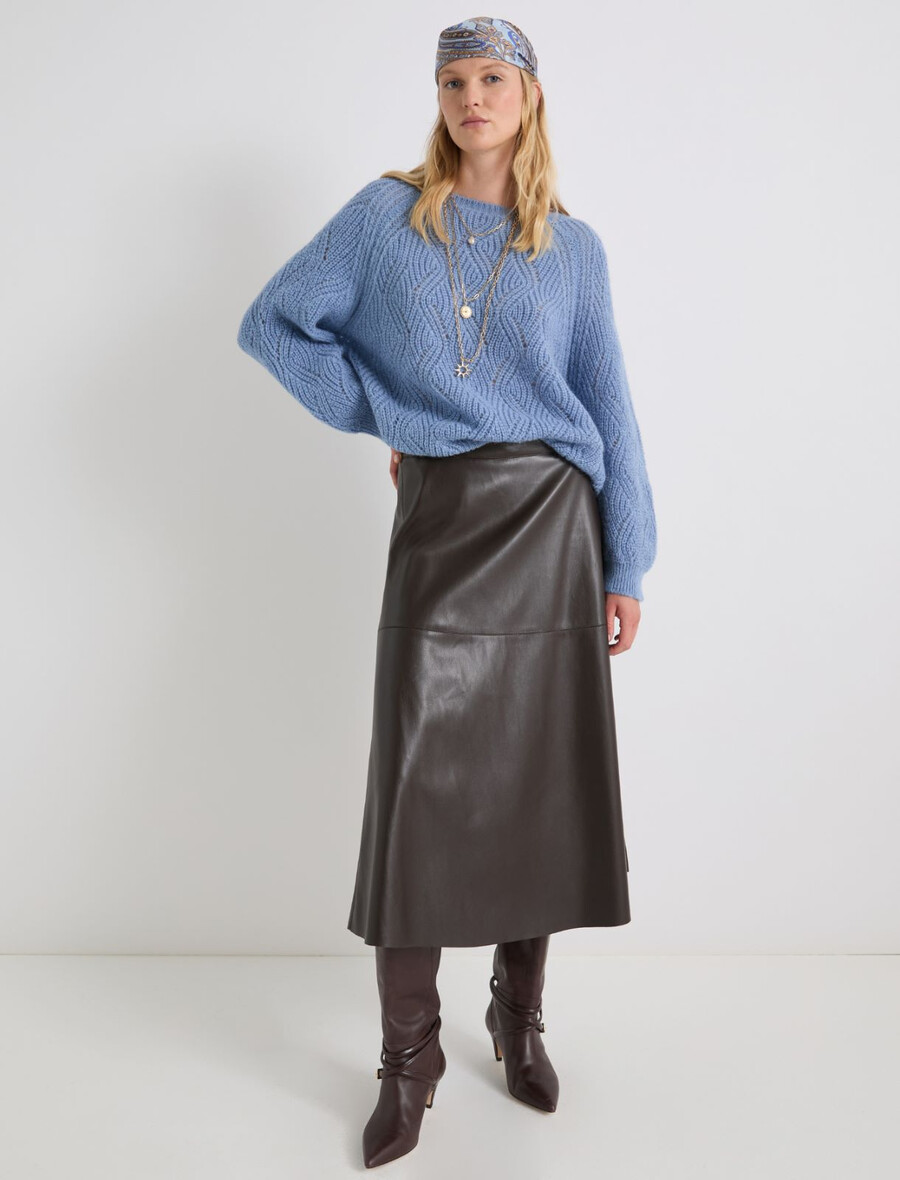 maglione in misto alpaca - azzurro chiaro