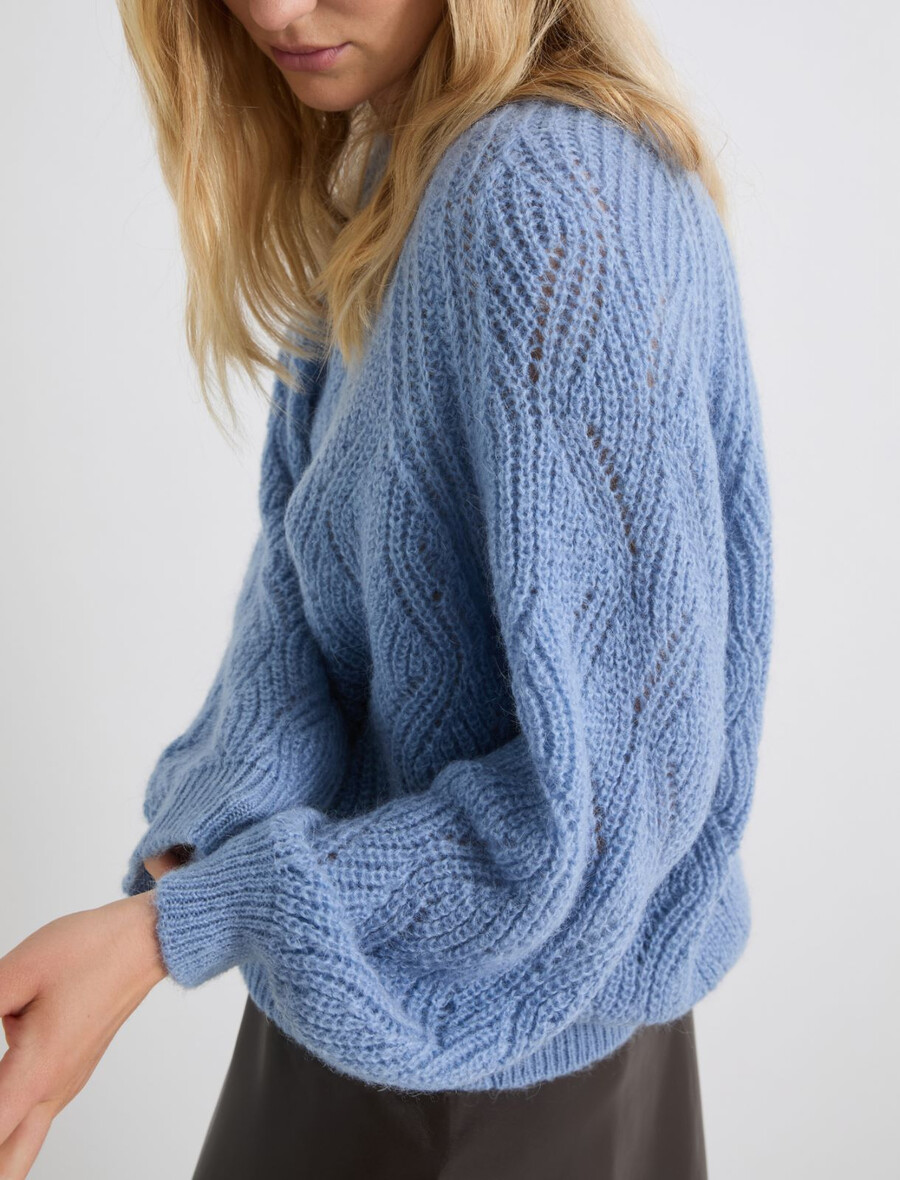 maglione in misto alpaca - azzurro chiaro