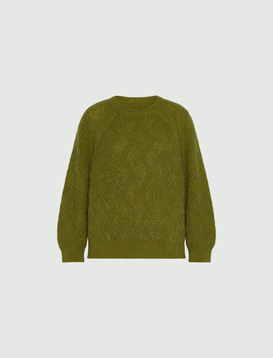 maglione in misto alpaca - verde mela