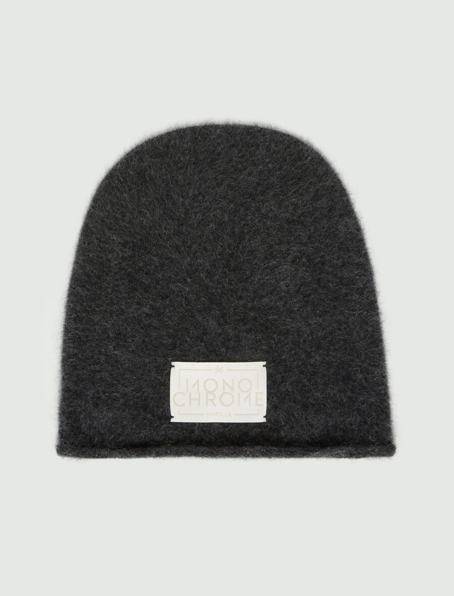 berretto in maglia misto cashmere - otter