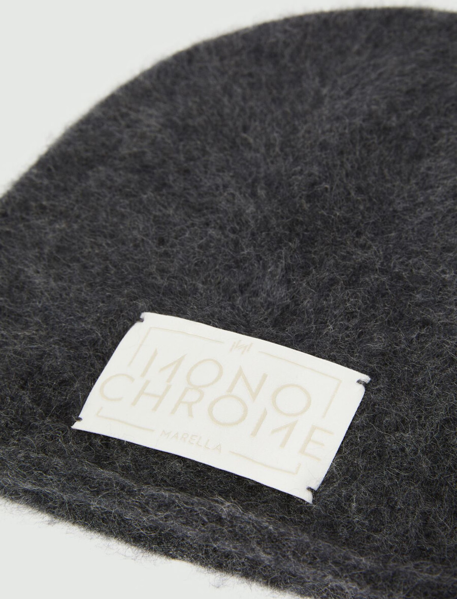 berretto in maglia misto cashmere - otter