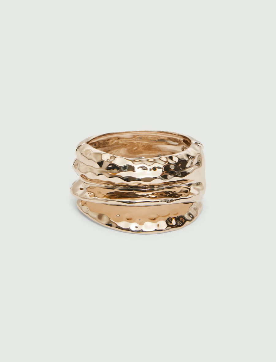 bracciale in metallo martellato - oro
