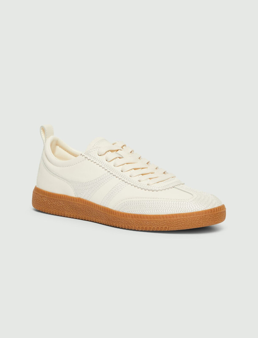 sneakers ricamate - bianco