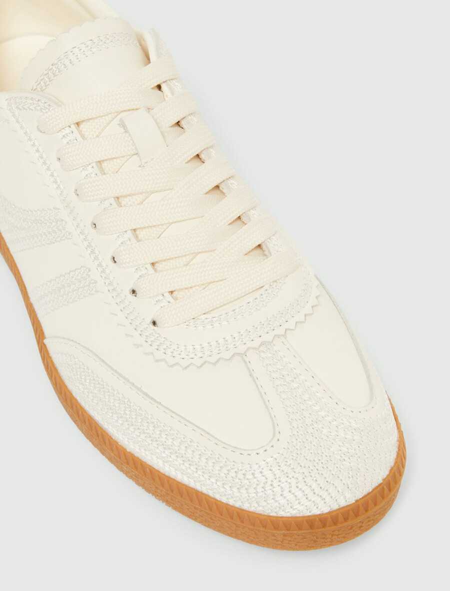 sneakers ricamate - bianco