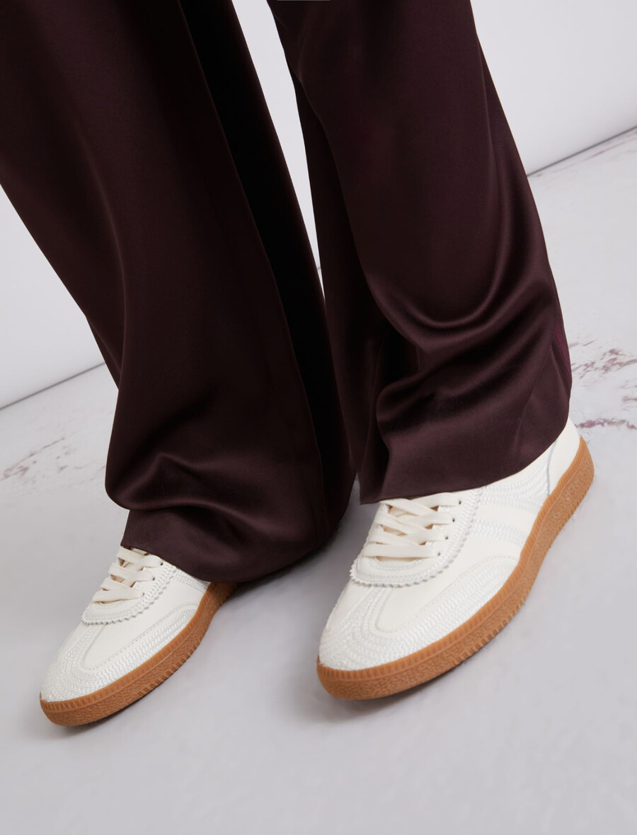 sneakers ricamate - bianco