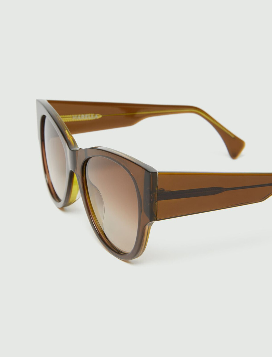 occhiali da sole oversize - kaki