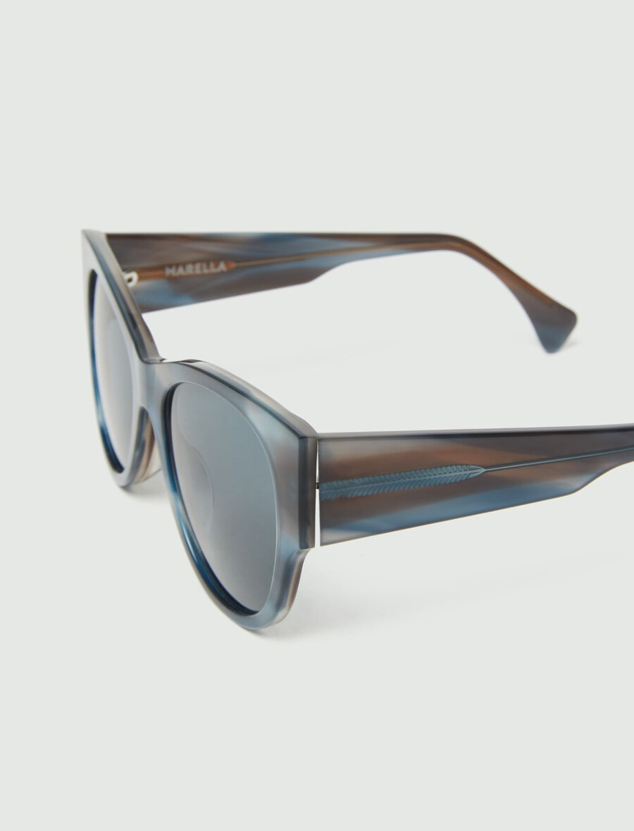 occhiali da sole oversize - blue jeans