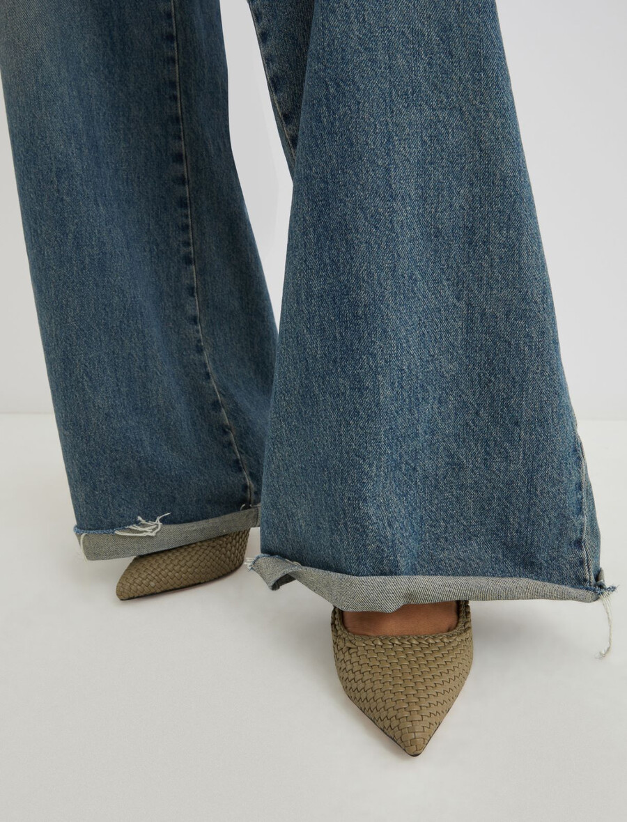 scarpe décolleté intrecciate - kaki