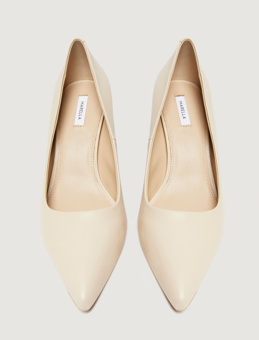 scarpe décolleté in pelle - nudo